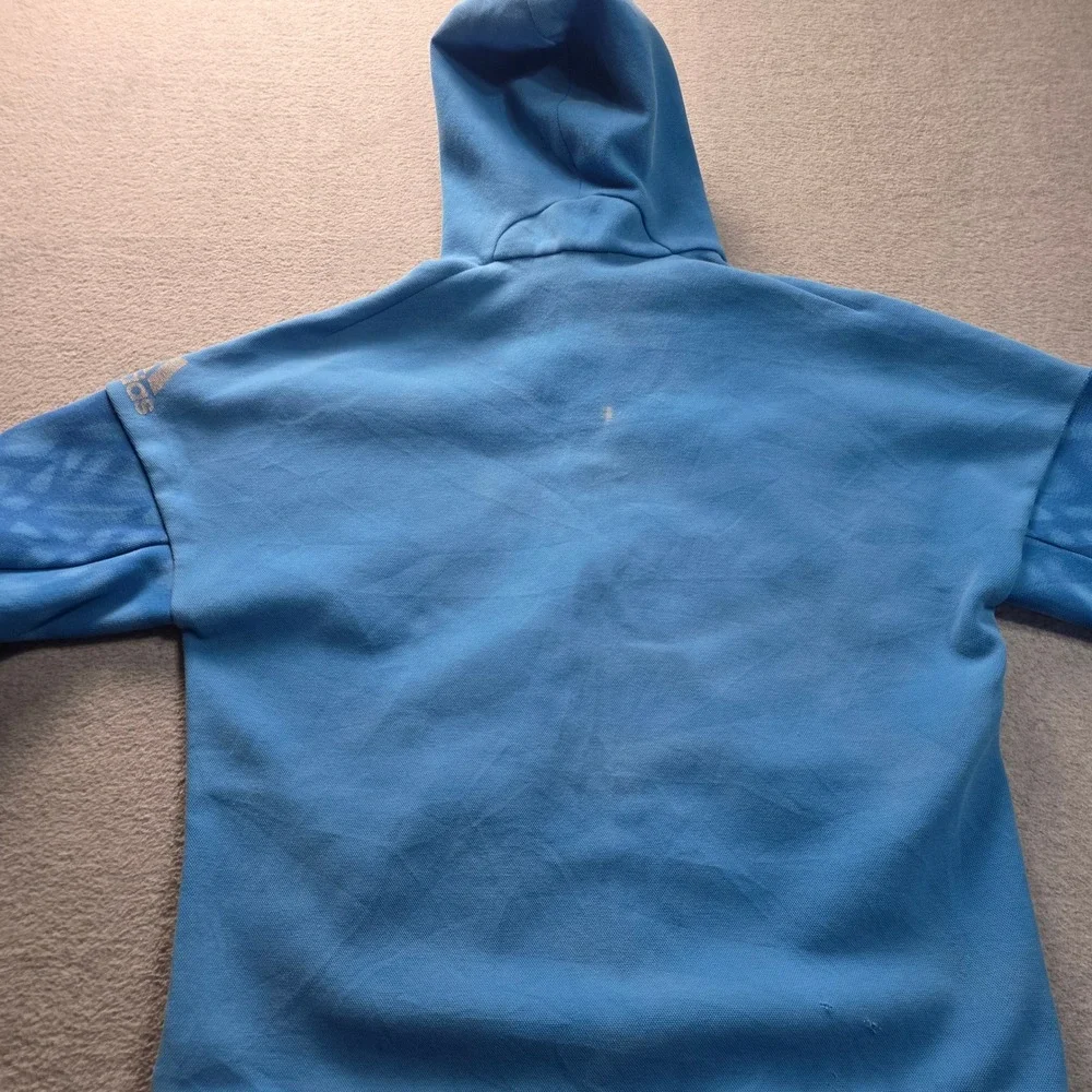 Adidas Hoodie‎ Mens XL Light Blue Full Zip Athletic Sweatshirt Jacket Thumbhole